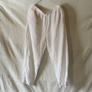 Zara White Linen Pants